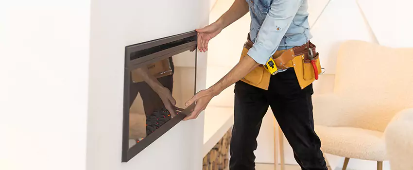 Metal Fireplace Installation in Los Gatos, California