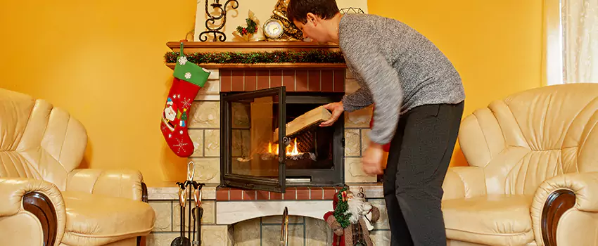 Rusted Metal Fireplace Restoration in Los Gatos, California